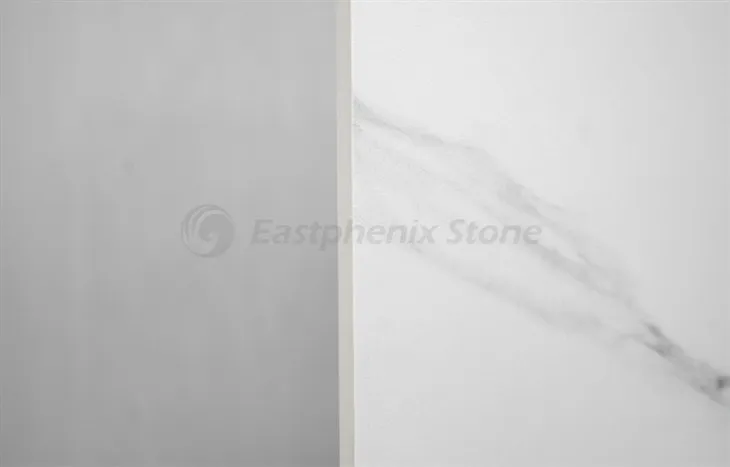 Large format marble effect sintered stone