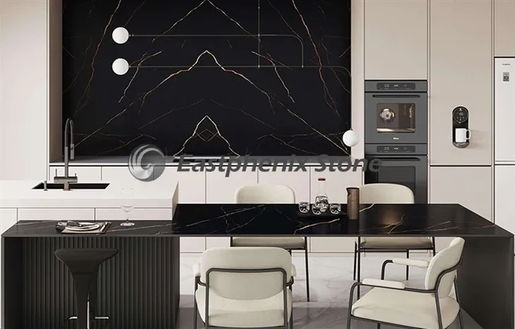 Modern Black Sintered Porcelain Surface