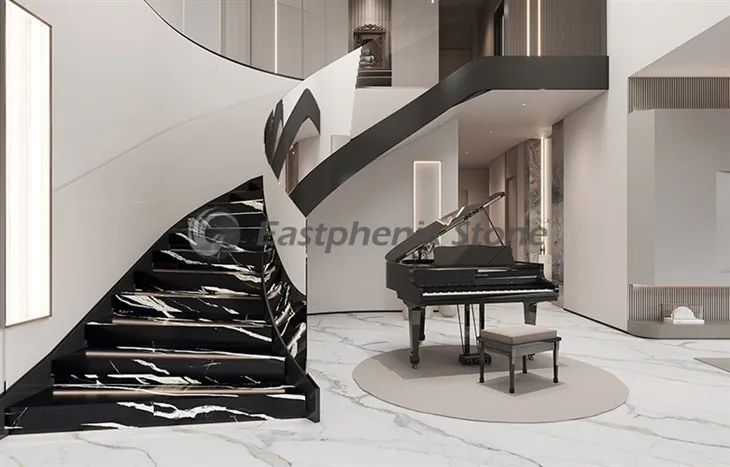 Ultra compact surface black marble